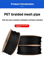 Gaine tressée extensible en PET pour câbles, diamètre intérieur 10 mm, protection de faisceau de câbles 600 V, gaine tressée flexible en PET