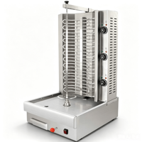 Ensemble d'équipement de barbecue automatique, machine à brochettes, gril et remplisseur de sauce, commercial pour kebab