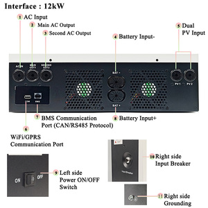 <span class=keywords><strong>Inverter</strong></span> Solare a Onda Sinusoidale Pura, Ibrido, da 12kW, Alta Frequenza, per Rete Monofase, MPPT Singolo, Ingrosso OEM 2026 - Product Image 6