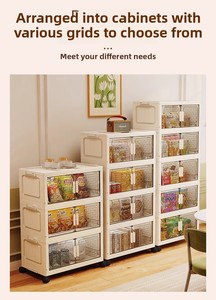 Contenitore Multifunzionale e Scatola Portaoggetti in Plastica Pieghevole, Armadio Stabile Sovrapponibile per Uso Domestico con Doppia Porta - Product Image 6
