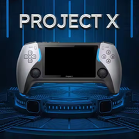 Konsol Game Retro Genggam Project X dengan Layar IPS 4,3 Inci, Kompatibilitas PS1/SFC, Dukungan Multibahasa untuk Game Klasik