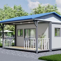 Maison en conteneur de luxe triangulaire préfabriquée à montage rapide Villa moderne Kits de cabane en rondins République dominicaine