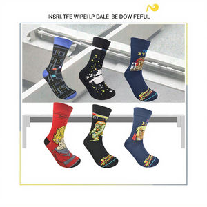 Socksmate Calcetines casuales para hombre Otoño Cobre Anime Juegos de computadora Barre Half Mismatching Shoes Cuff Half Odd Boxing Design - Product Image 3