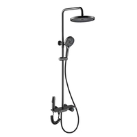 Ensemble de robinet de douche de salle de bains pommeau de douche à effet pluie pulvérisateur à main et pulvérisateur de bidet système de douche à haute pression