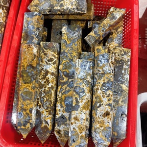 Venta al por mayor: Torre de cristal de cuarzo de <span class=keywords><strong>jaspe</strong></span> oceánico amarillo natural grande con punta, ideal para decoración y sanación. - Product Image 2