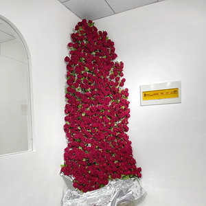 Ramillete de Rosas Artificiales Longpei, Flores de Seda en Naranja, Rosa y Amarillo, Decoración para Pared, Entrada, Fotografía - Product Image 3
