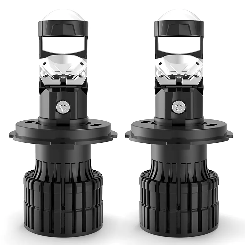 H4 LED Mini proiettore obiettivo bifocale integrato Driver 60W facile installazione LED obiettivo del proiettore