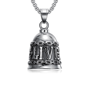 Porte-clés pendentif Gremlin Garde de Moto avec clochette et breloque 'Live to Ride' pour moto - Product Image 2