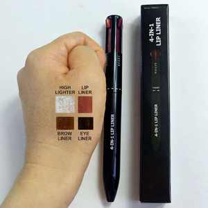 Stylo de maquillage multi-usage d'approvisionnement d'usine OEM ODM formule anti-taches longue durée facile à transporter 4 en 1 crayon à <span class=keywords><strong>l</strong></span>èvres en gros - Product Image 5