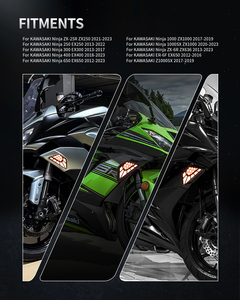 Clignotant avant LED Emark pour <span class=keywords><strong>KAWASAKI</strong></span> NINJA 400 2018-2023 pour NINJA <span class=keywords><strong>300</strong></span> 2013-2017 pour NINJA 650 2012-2023 Signal ambre - Product Image 6