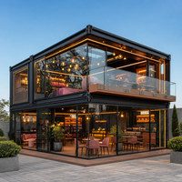 Hôtel mobile multi-unités en conteneurs à structure en acier préfabriquée pour complexe commercial