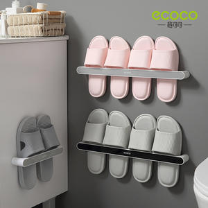 Étagère murale Ecoco pour chaussons de salle de bain 50x30cm – Rangement durable pour chaussures à suspendre derrière la porte - Product Image 5