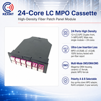 Module de panneau de brassage optique haute densité 24 cœurs LC MPO pour centre de données, fibres optiques multimodes OM3 OM4 OM5