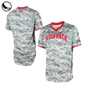 Camisetas de Béisbol con Botones y Estampado de Camuflaje por Sublimación Completa BETHERIVAL - Product Image 2