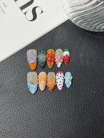 Vente en gros de faux ongles en acrylique préconçus à couverture complète, certifiés CE, motifs Stiletto et carrés, application sur les doigts, logo personnalisé