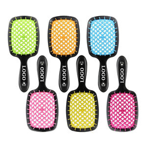 Oferta Especial Peine Ahuecado Multicolor para Desenredar el Cabello Húmedo y Seco Cepillo de Pelo Ventilado para Masaje del Cuero Cabelludo - Product Image 1