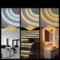 Tira de Luz LED Flexible de 24V CC, SMD2835, 18W, RGB, para Decoración del Hogar, Fiestas y Navidad
