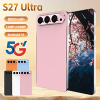 Smartphone S27 Ultra 5G Android 15 Layar LCD HD 7,3 Inci 120Hz 16GB 1TB Kamera 108MP 8800mAh Dual SIM Tidak Terkunci