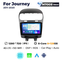 Radio Mobil NaviFly Terbaru Android 8 Core 8+256GB Layar Sentuh QLED Retractable untuk Dodge Journey 2011-2020 dengan Car Player