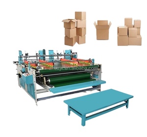 Máquina de encoladora de carpetas de cajas corrugadas tipo ajuste a presión semiautomático de dos piezas - Product Image 4