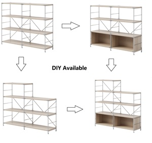 Nueva estantería de madera de diseño moderno, estantes de oficina, gabinete combinado, rueda Universal para el hogar, oficina, sala de estar, uso en Hospital - Product Image 5