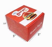 Caja con Logotipo Impreso Personalizado con Diferentes Colores, Caja de Embalaje de Alimentos Desechable, Caja de Hamburguesas de Papel Kraft Compostable Ecológica