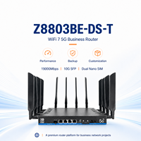 Router WiFi 7 5G Kustom 19000Mbps Terlaris Dengan Akses Jaringan Fiber Broadband dan Seluler untuk Proyek