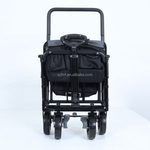 Kim loại mạnh mẽ tay kéo im lặng bánh xe gấp toa xe đẩy giỏ hàng cho bé - Product Image 3