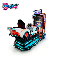 Simulateur de course VR coloré pour parc d'attractions, machine de jeu de conduite automobile 9D à mouvement, équipement d'arcade de course en réalité virtuelle pour centre d'arcade
