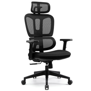 Silla Ergonómica Ejecutiva Moderna Negra con Respaldo Alto de Malla 3D Ajustable, Base Cromada y Reposapiés para Oficina en Casa - Product Image 1