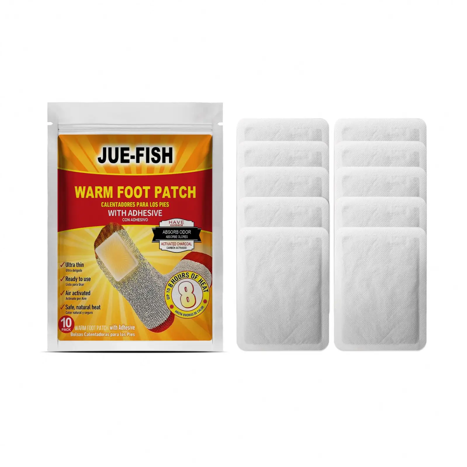 Jue Fish Großhandel Winter Hot Sale Toe Selbst erhitzen der Gips Kleber Fuß wärmer Pad Body Warm-Up Winter Sohlen Patch