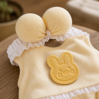 8 Zoll große, vollständig aus Silikon gefertigte Reborn-Babypuppe, schlafend, mit geschlossenen Augen, Schleifen-Stirnband, Hasen-Applikation, Neugeborenen-Puppe für Rollenspiele
