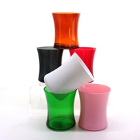 Pot à bougie en verre FENGJUN, 1 mèche, transparent, incolore, support pour bougie en cire de soja, pour la maison, parfumée, Noël, Pâques, Saint-Valentin, résistant à la chaleur