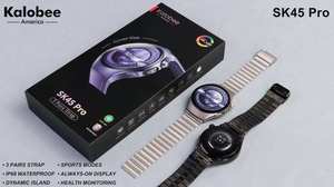 Montre connectée SK45 Pro New Watch 5 pour hommes et femmes, haute qualité, 3 bracelets, écran AMOLED 1,53 pouces, étanche IP68, appels Bluetooth, Kalobee - Product Image 6