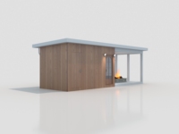 Maison de luxe en conteneur 40HQ, mini-maison modulaire pliable pour jardin avec rangement et foyer