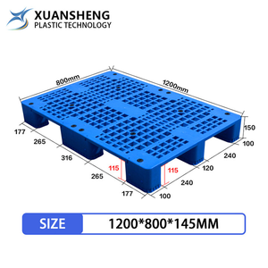 <span class=keywords><strong>Pallet</strong></span> Euro bền với cốt thép 1200800145mm, lối vào 4 chiều, chín chân HDPE/PP, <span class=keywords><strong>pallet</strong></span> có thể xếp chồng cho kho - Product Image 4