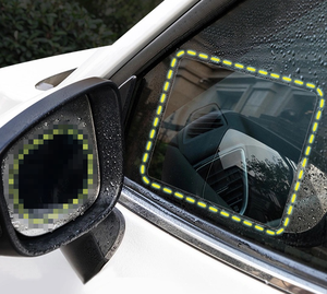 Pellicola Trasparente Autoadesiva Anti-Pioggia, Anti-Acqua, Anti-Appannamento per Finestrini Laterali Auto, 2 Pezzi/Confezione, Materiale PET - Product Image 3