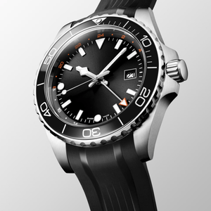Reloj Mecánico Automático Sport Diver GMT con Bisel Giratorio y Correa de Caucho para Hombre Longinesing - Product Image 3