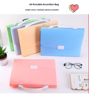 Organizador portátil de PP multicapa de 12 rejillas, maletín de almacenamiento de Color A4 para caja de papel de prueba de oficina, organizador de archivos de 12 rejillas