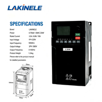 LAKINELE 300-2.2kWG-S2 2.2KW Penggerak VFD Vektor Tanpa Sensor Satu/Tiga Fasa 220V/380V AC Drive IP20 50/60Hz Input 0~600Hz Output