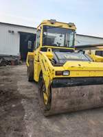 Compacteur à rouleaux tandem BOMAG BW203 2017 efficace de 13 tonnes avec cabine complète, machine d'origine allemande pour la construction routière