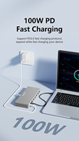 Hub USB-C vers 2 ports DP, adaptateur multiport 16-en-1, station d'accueil triple moniteur 4K, hub pour ordinateur portable en alliage d'aluminium