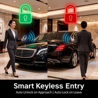 Clé de voiture intelligente à écran tactile LCD, télécommande sans clé avec contrôle via l'application Apple Find My, clé numérique, vente en gros directe d'usine