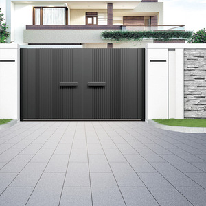 Hiện đại đôi tự động có thể thu vào đường lái xe Swing cổng nhà máy được thiết kế nhôm Swing cửa cho biệt thự sơn tĩnh điện trượt - Product Image 3