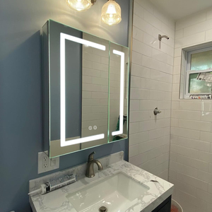 MIRO Personnalisé Led Illuminé Design Moderne En Aluminium Désembueur De Luxe LED Salle De Bains Médecine <span class=keywords><strong>Armoire</strong></span> <span class=keywords><strong>À</strong></span> Miroir - Product Image 1