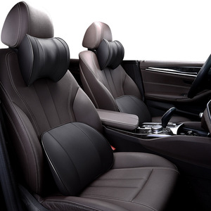 Coussin de soutien arrière de <span class=keywords><strong>voiture</strong></span> ergonomique en mousse à mémoire de forme et ensemble d'oreiller de siège d'appui-tête de <span class=keywords><strong>voiture</strong></span> - Product Image 2