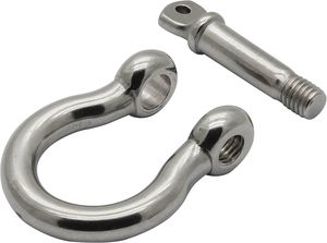 Manilles en acier inoxydable 304, anneaux en D, manilles à goupille pour les aventures en plein air, <span class=keywords><strong>le</strong></span> <span class=keywords><strong>camping</strong></span>, les chaînes, les câbles métalliques, <span class=keywords><strong>le</strong></span> levage, la construction - Product Image 2