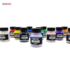 Watergedragen lederreparatieset, 12 kleuren acryl lederverfset met ontvetter, 30 ml per stuk voor lederbewerking en -schilderen - Product Image 3