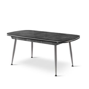 Mesa de Comedor Extensible Rosse Marmaris con Cubierta de Mármol de Lujo, Patas de Metal de Estilo Europeo Moderno, Rectangular, para 6 Personas, Turquía - Product Image 5