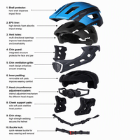 Casque de vélo intégral pour enfants, casque de cyclisme protecteur avec lumière, tailles réglables, pour la conduite estivale